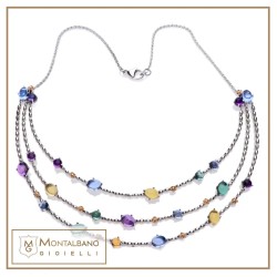 Collana Positano tre cerchi | Gioielli De Nobili